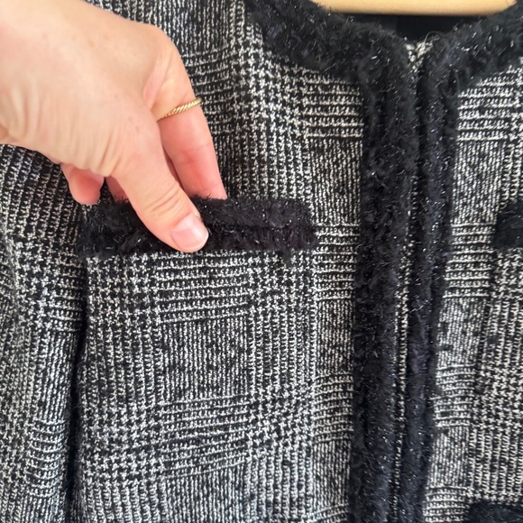 J. Crew Black and Gray Tweed Lady Jacket Blazer - Picture 2 of 10